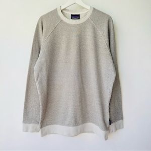 Patagonia Trail Harbor crew neck pullover in beige striped